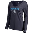 thumbnail image 2 of Women's Navy Tampa Bay Rays Live For It Long Sleeve T-Shirt, 2 of 3
