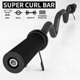 thumbnail image 3 of ARVAKOR 48" Olympic Barbell Curl Bar EZ Bar Strength Training Bar Threaded Chrome Barbell Bar for Weightlifting, 440-Pound Capacity, Black, 3 of 11