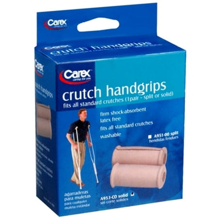 Carex Crutch Handgrips Solid A953-00 2 Each (Pack of 4)