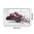 thumbnail image 3 of DouZhe Motorcycle Racing Rugs Doormat, Non-Slip Machine Washable Carpets Floor Door Mat , 36" x 24", 3 of 7