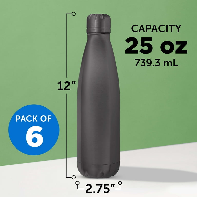 Soma 25-Ounce Glass Water Bottle Grey