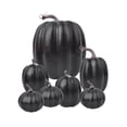 thumbnail image 2 of FEOLGEHLY Halloween Decorations, Mixed Size Artificial Foam Pumpkins Ornament Lot Color Choice Fake Pumpkin Set Seasonals Decor For Fall Harvests Halloween Table Arrangement (Black), 2 of 6
