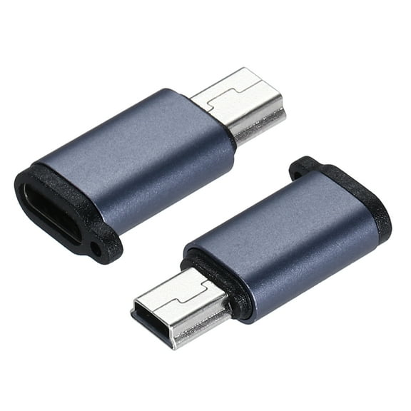 2Pcs Mini USB to USB C Adapter, USB C to Mini USB Adapter, USB C to USB Mini Adapter USB C to Mini USB Adapter USB C to Mini USB for Phone Laptop
