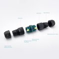 thumbnail image 4 of Conectores de cable impermeables Ormromra IP68 3 pines Negro, 4 of 5