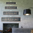 thumbnail image 2 of USS PELELIU LHA 5 Vintage Plastic Street Sign us navy ship veteran sailor gift | Indoor/Outdoor | 24" Wide, 2 of 4