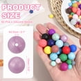 thumbnail image 2 of Uxcell 60 Pcs Cuentas de Silicona, Cuentas Redondas Focales de 15mm Color Caramelo a Granel para Llaveros Pulseras Collares Fabricación de Manualidades DIY, Rosa Oscuro, 2 of 7