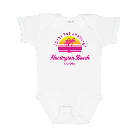 

Inktastic Summer Enjoy the Sunshine Huntington Beach California Pink Gift Baby Boy or Baby Girl Bodysuit