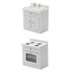 thumbnail image 1 of Gabinete De Cocina Moderno Blanco En Miniatura Para  2x 1/12 Yotijar Miniaturas de casa de muñecas, 1 of 10