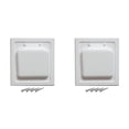 thumbnail image 4 of YWIYIUD 3 Pcs Joint de Porte Blanc Résistant à l'Usure pour Évent de Sécheuse, Couvercle d'Évent Double pour Usage Extérieur avec Amortisseur de contre-Courant, Capuchon d'Évacuation Mural pour Sécheuse, Salle de Bain et Ventilateur, 4 of 4