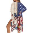 thumbnail image 5 of HELLHERO Flag Butterfly Bathing Suit Cover Up High Quality Fabrics Comfortable Free Size Long Kimono Swimsuit Cover Up for Wife, 5 of 6