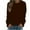 #2-Brown, variant on Patlollav Pntutb Womens Long Sleeve Hoodless Sweatshirts,Ladies Solid Sweatshirt Tops