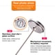 thumbnail image 5 of Wosthever Medidor de temperatura de acero inoxidable, medidor de cocina de carne, medición de parrilla para hornear, accesorios de leche de panadería, Cocina y Comedor 20 centímetros Wosthever HA009704-01B, 5 of 6