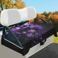 thumbnail image 2 of Yuyamidu Skull Golf Cart Seat Covers Purple Rose Golf Cart Seat Towel Blanket for 2-Person Seats Club Car Fluffy Golf Cart Accessories, 2 of 8