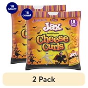 (2 pack) Jax Halloween Baked Cheddar Cheese Curls, Multipack, Gluten-Free, 0.65 oz, 18 Count