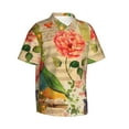 thumbnail image 2 of Kll Men'S Hawaiian Shirt Short Sleeve Button Down Beach Shirts-Vintage Bird, 2 of 8