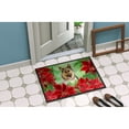 thumbnail image 2 of Carolines Treasures CK1302MAT German Shepherd Poinsettas Door Mat Indoor Rug or Outdoor Welcome Mat 18x27 Doormat  27"L, 2 of 4