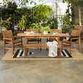 thumbnail image 2 of Walker Edison 6-Piece Extendable Outdoor Patio Dining Set - Brown, 2 of 6