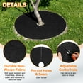 thumbnail image 4 of Uxcell 8pcs Tree Mulch Ring 20.5 Inch Non-Woven Round Tree Protector Weed Barrier Mat Plant Cover Rings for Weed Grass Control Root Protection, Black, 4 of 7