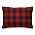 thumbnail image 2 of Creative Products Black & Red Buffalo Check Plaid Monogram 14x20 Spun Poly Pillow, 2 of 3