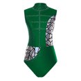 thumbnail image 1 of Choomomo Women One Piece Shiny Rhinestone Athletic Gymnastics Leotards Color Block Figure Ice Skating Costume Green M, 1 of 6