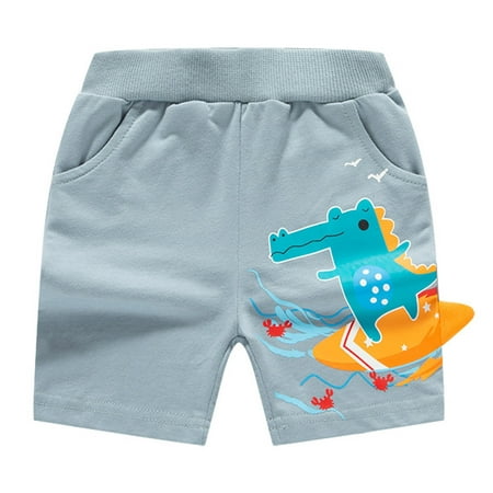 

Toddler Kids Baby Boys Girls Jogger Shorts Summer Cotton Casual Cartoon Embroider Short Active Sweatpants With Pockets Youth Soccer Shorts Boys