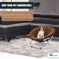 thumbnail image 5 of Bundaloo Round Foldable Dog & Cat Bed - Folding Pet Cot, Elevated Portable Seat Cushion with Removable & Washable Cover - for Small to Medium-Sized Pets - 30lbs Maximum Weight Capacity - 21" Wx15 H, 5 of 8
