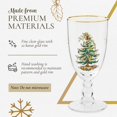 thumbnail image 2 of Spode Copas de Pedestal de 16 Oz con Diseño de Árbol de Navidad Dorado (Juego de 4): Copas con Borde Dorado, Cristalería Festiva para Cenas Navideñas, Regalos de Boda, Cristalería Navideña para Vino,, 2 of 7