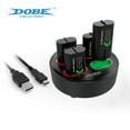 thumbnail image 1 of Xbox Universal 4-in-1 Controller Charging Station - Dual Dock with 2x 1200mAh Battery Packs for Xbox Series X/S & Xbox One Wireless Controllers | Fast Charging, LED Indicators, Overcharge Protection, 1 of 6