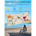 thumbnail image 3 of Spring Floral Sun Shade Sail 12' x 16', Watercolor Flowers Retro Dragonfly Letter Print Rectangle Outdoor Sunshade Canopy, Waterproof UV Block Patio Covers for Garden Yard Beach, 3 of 9