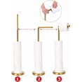 thumbnail image 3 of Soporte para Papel Higiénico de Baño, Porta Rollos de Papel, Toilet Paper Holder, Toallero de Papel Dorado, 3 of 4