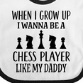 thumbnail image 4 of Inktastic Future Chess Player Like Daddy Boys or Girls Baby Bib, 4 of 4