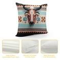 thumbnail image 4 of QZHH  Western Boho Throw&nbsp;Pillow&nbsp;Covers Cow Dream Catcher Cushion&nbsp;Covers Pillow&nbsp;Covers Ethnic Tribe Arrow Aztecative Pillow Covers Retro Vintage Exotic Skull Bohemian Green, 4 of 5