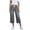 Dark Gray, variant on Women's High Waist Jeans, Wide Leg Cropped Jeans, Stretch Denim Trousers with Side Pockets, Casual Straight Leg Ankle Jeans for Daily Wear, Work, and Relaxed Outfits-Blue