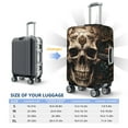 thumbnail image 6 of Haiem Metal Style Horned Skull Luggage Cover Printed Suitcase Covers for Luggage Elastic Washable Suitcase Protector Fits 18-32 Inch Luggage-Medium, 6 of 9