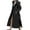 Black, variant on IROINNID Women's Long Hoodie Puffer Coat Solid Color Long Sleeve Winter Lengthened And Thickened Medium Length Down Cotton Jacket, Khaki