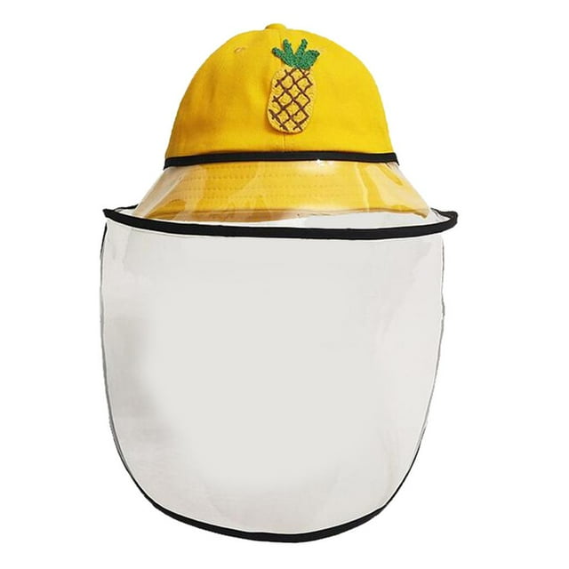 Sombrero de protección facial para niños, gorro de con baba de saliva anti escupir con sombrero de de facial trans amarillo-L