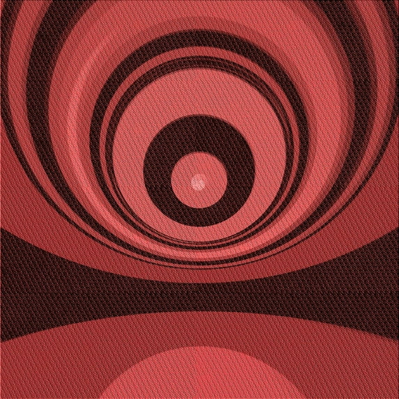 Ahgly Company Indoor Square Patterned Cranberry Red Area Rugs, 5' Square