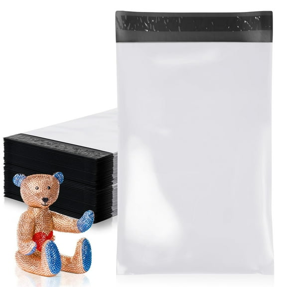 White Poly Mailers Envelopes, 6 x 9 Inches. Pack of 3000 Plastic Shipping Bags for Clothes, 2.0 Mil. Stretchy Shipping Envelopes for Clothing. Waterproof Mailers Poly Bags with Self-Seal