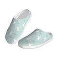 thumbnail image 2 of Lsque Playing Rabbit Pattern Womens Comfort Cotton on Scuff With Memory Foam and Anti-skid Sole Slipper-37/38, 2 of 7