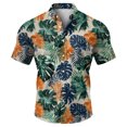 thumbnail image 6 of Domuza Hawaiian Tropical Shirt Men Short Sleeve Fashion Casual Button T-Shirt Lounge Vacation Lightweight Loose Fit Tees Black 5XL, 6 of 7