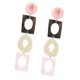 thumbnail image 1 of Elegante Acrílico Geométrico Cuelga Los Pendientes Declaración Joyería Para Del Club Nocturno Rosado, 1 of 7