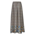 thumbnail image 7 of Arlun 2026 Women's Boho Floral Skirts Casual Drawstring Elastic High Waist Soft Comfy Maxi Skirts Lightweight Flowy a Line Beach Long Skirt with Side Pockets 2-Orange M, 7 of 7