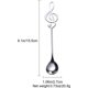 thumbnail image 2 of Cucharas de notas musicales, paquete de 6 cucharaditas creativas y lindas, cucharas de café con forma de notación musical de personal de acero inoxidable 18/10 (nota musical plateada), 2 of 5