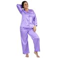thumbnail image 3 of Up2date Fashion's Women's Striped Satin Pajamas, 3 of 3