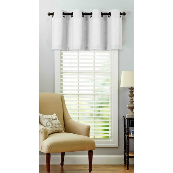 Regal Home Collections Oversized Grommet Top Window Valance - White