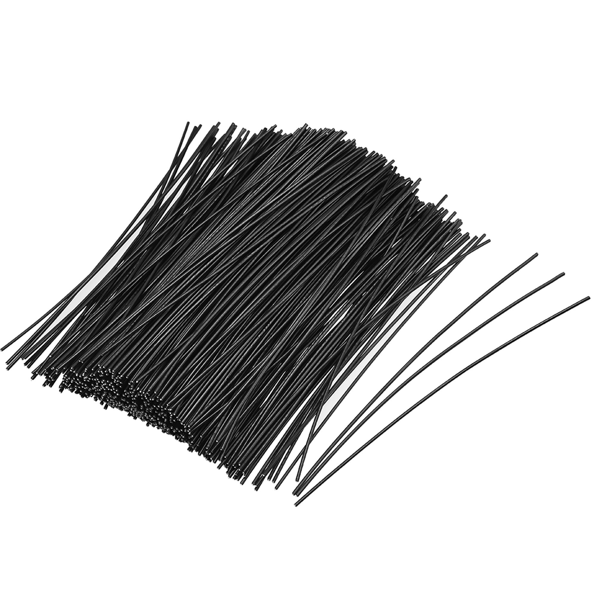Uxcell 4 Inch Round Stronger PVC Coated Iron Twist Ties Black 500 Pack