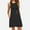 Black, variant on Ruimatai Women Dress Summer Fashion Womens O-Neck Pocket Printing Sleeveless Casual Nightdress Dresses