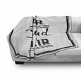 thumbnail image 3 of Saying Soft Flannel Fleece Throw Blanket, Salt in the Air Salt in My Hair Summer Text with Doodled Beach Waves, Cozy Plush for Indoor and Outdoor Use, 50" x 60", Black White, by Ambesonne, 3 of 6