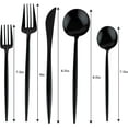 thumbnail image 2 of PLASTICPRO 80pc Disposable Black Plastic Silverware Set with Spoons, Knives, Forks, and Teaspoons, Service for 16, 2 of 6