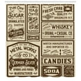 thumbnail image 3 of Ambesonne Vintage Shower Curtain, Old Advertisement Retro, 69"Wx84"L, Brown Cream, 3 of 3